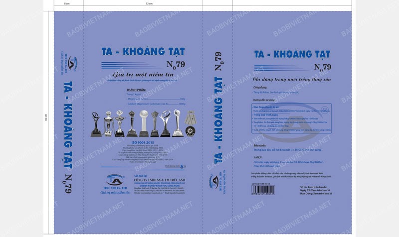  Bao bì hóa chất phải thể hiện đầy đủ thành phần thông tin